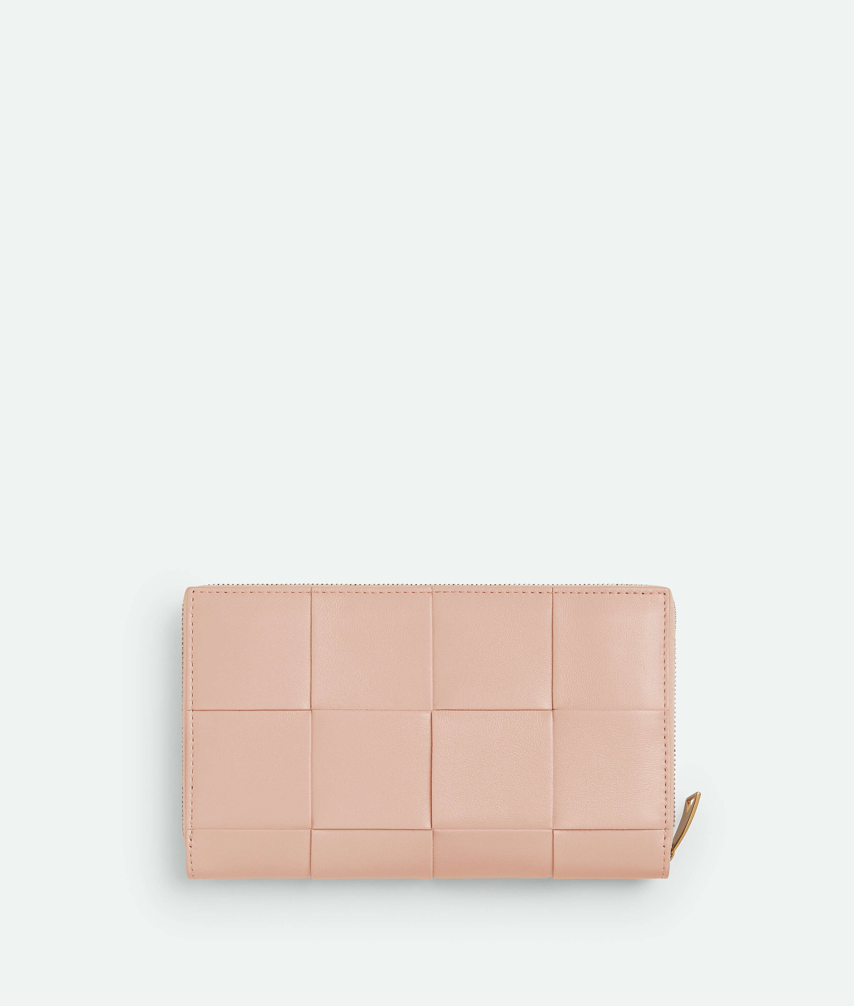 Shop Bottega Veneta Cassette Zip Around Wallet In Pink