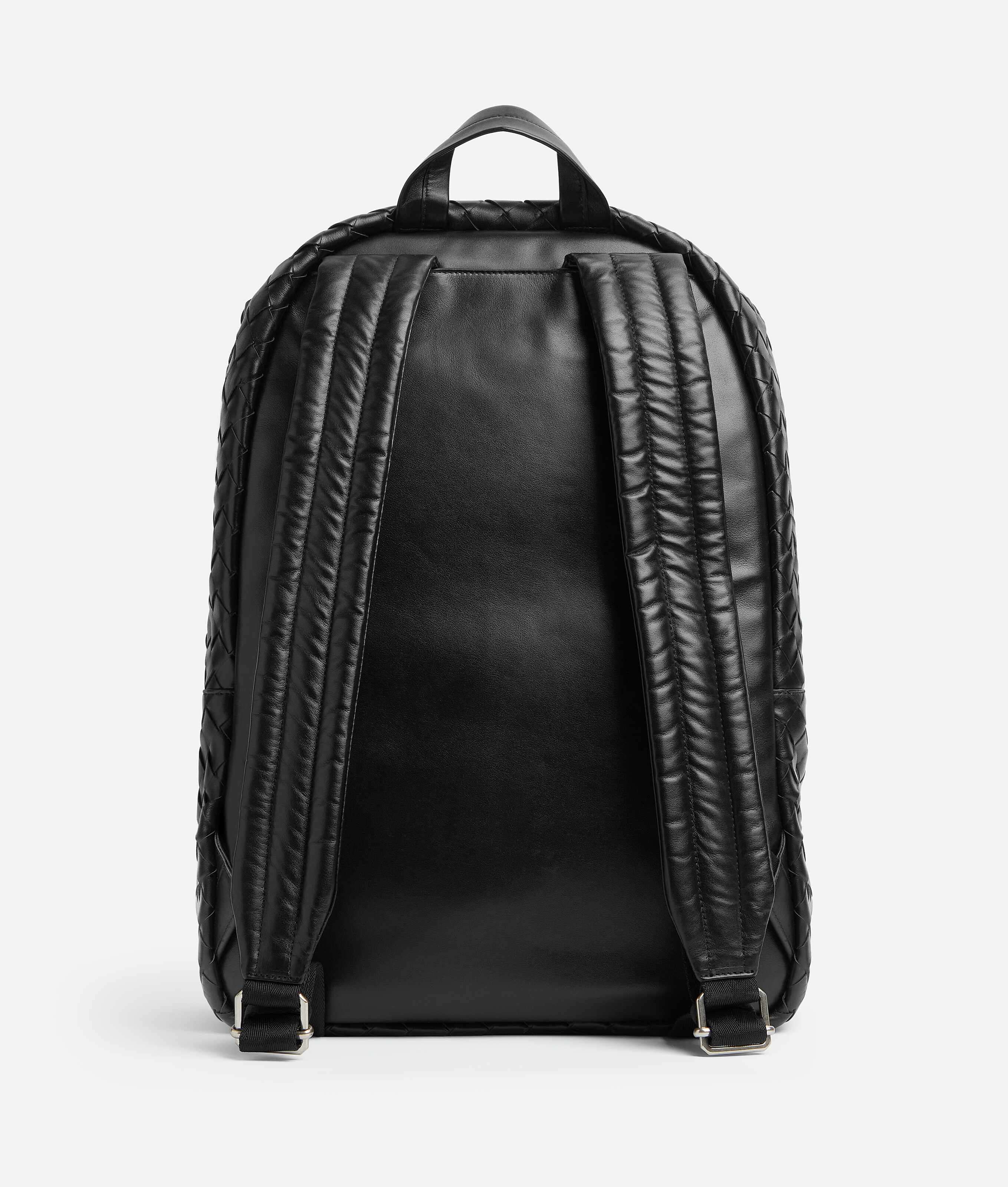 Shop Bottega Veneta Medium Intrecciato Backpack In Black
