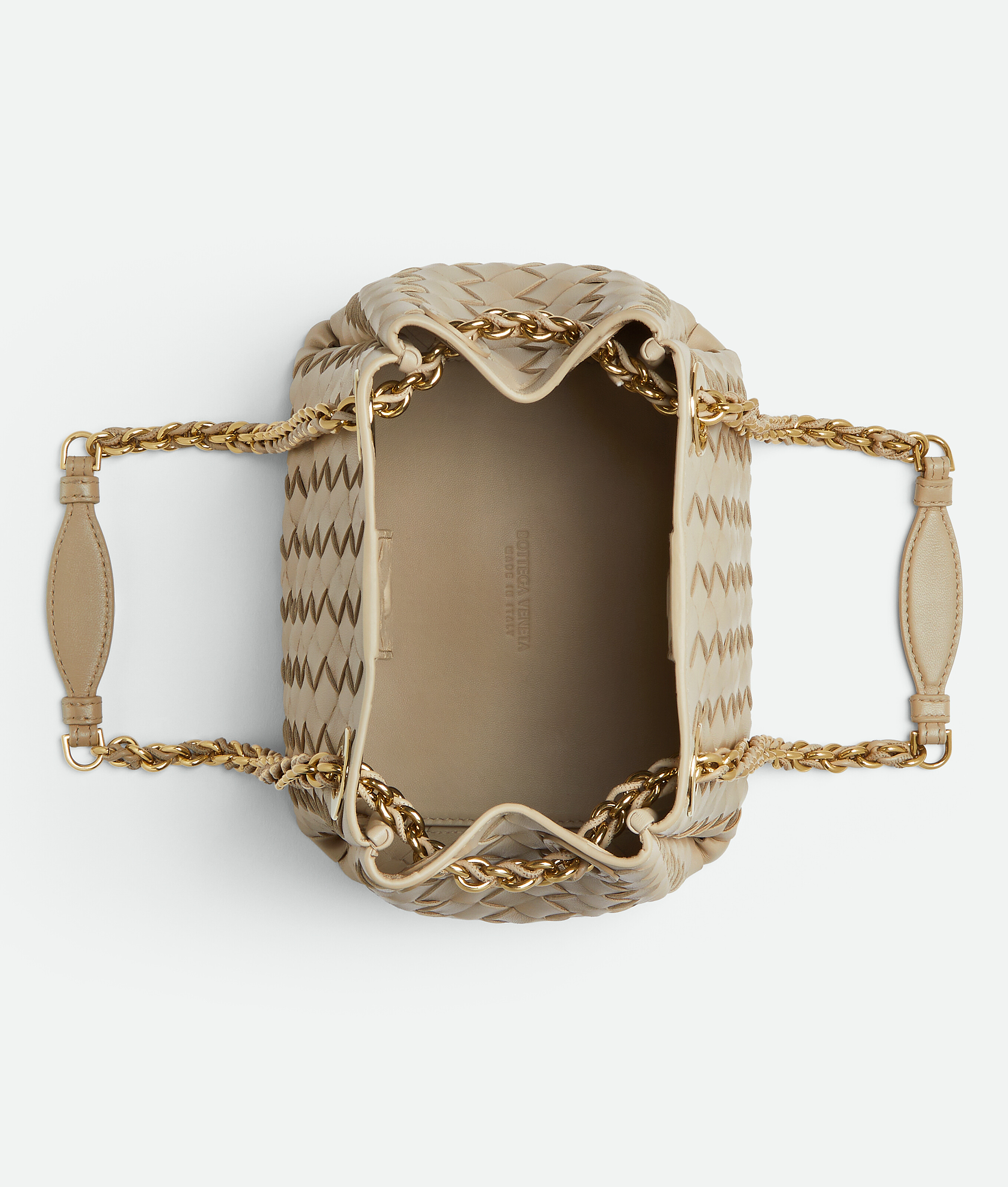 Bottega Veneta Kleine Parachute Chain In Ecru