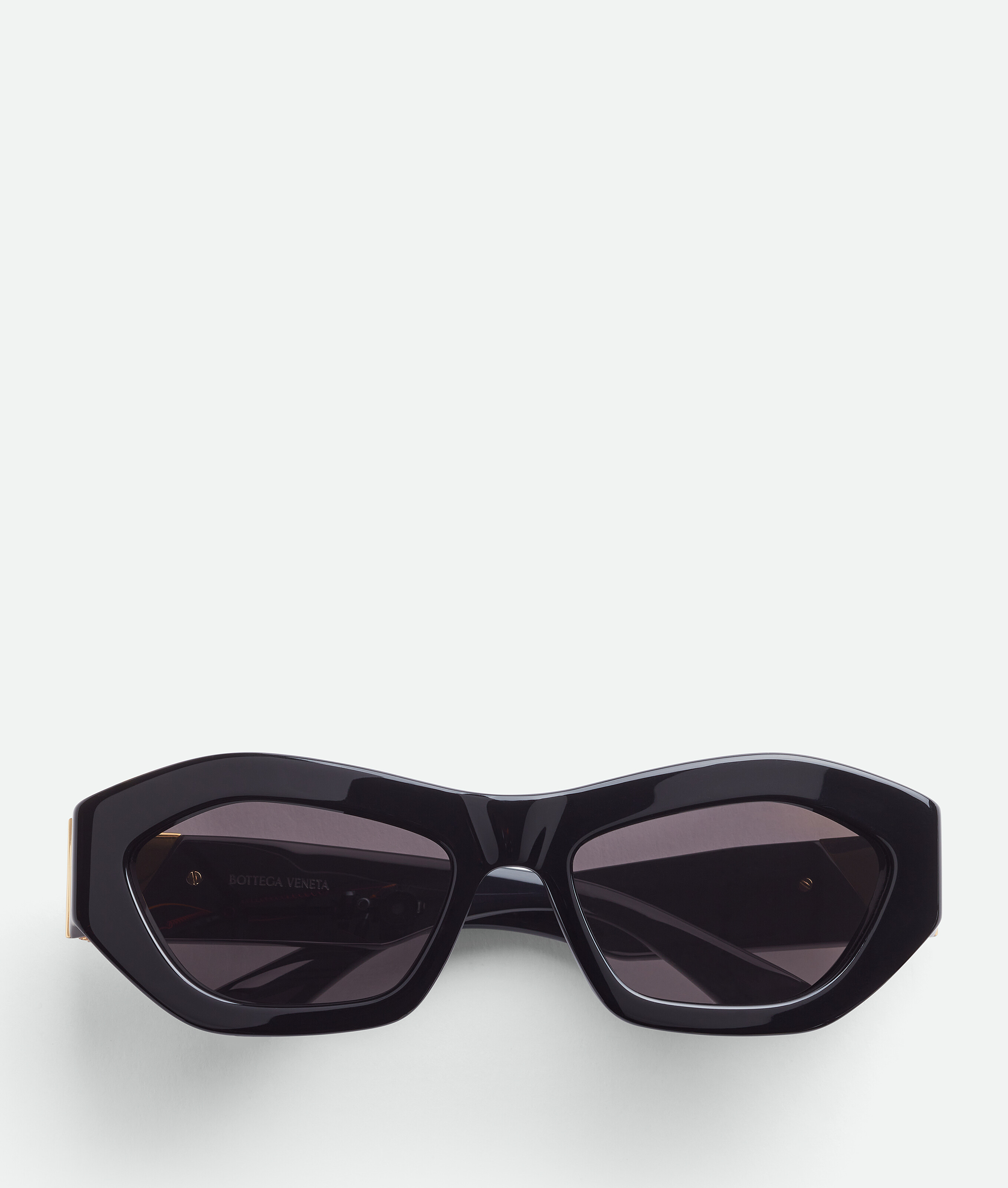 Bottega Veneta Angle Hexagonal Sunglasses In Black