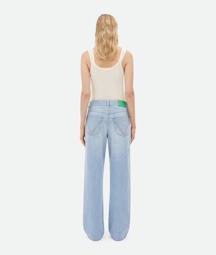 Wide Leg Light-Bleached Denim