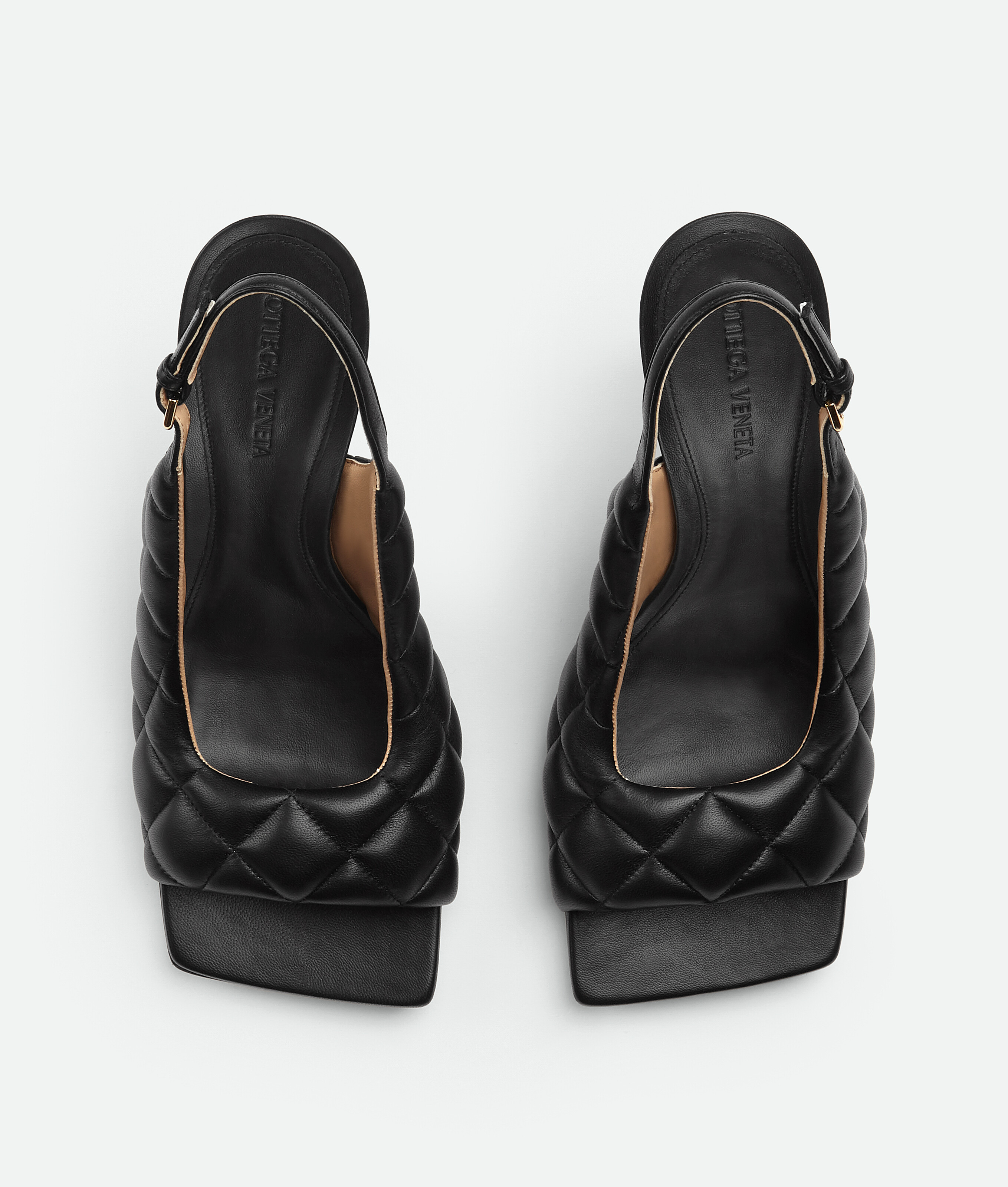 Shop Bottega Veneta Padded Slingback Sandal In Black