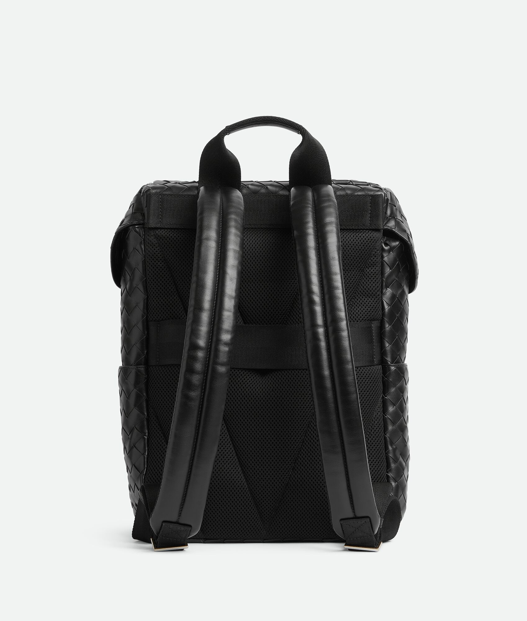 Bottega Veneta® Men's Intrecciato Flap Backpack in Black. Shop online now.