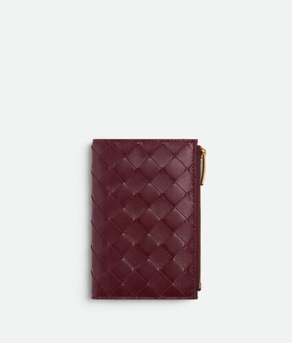 Medium Intrecciato Bi-Fold Zip Wallet