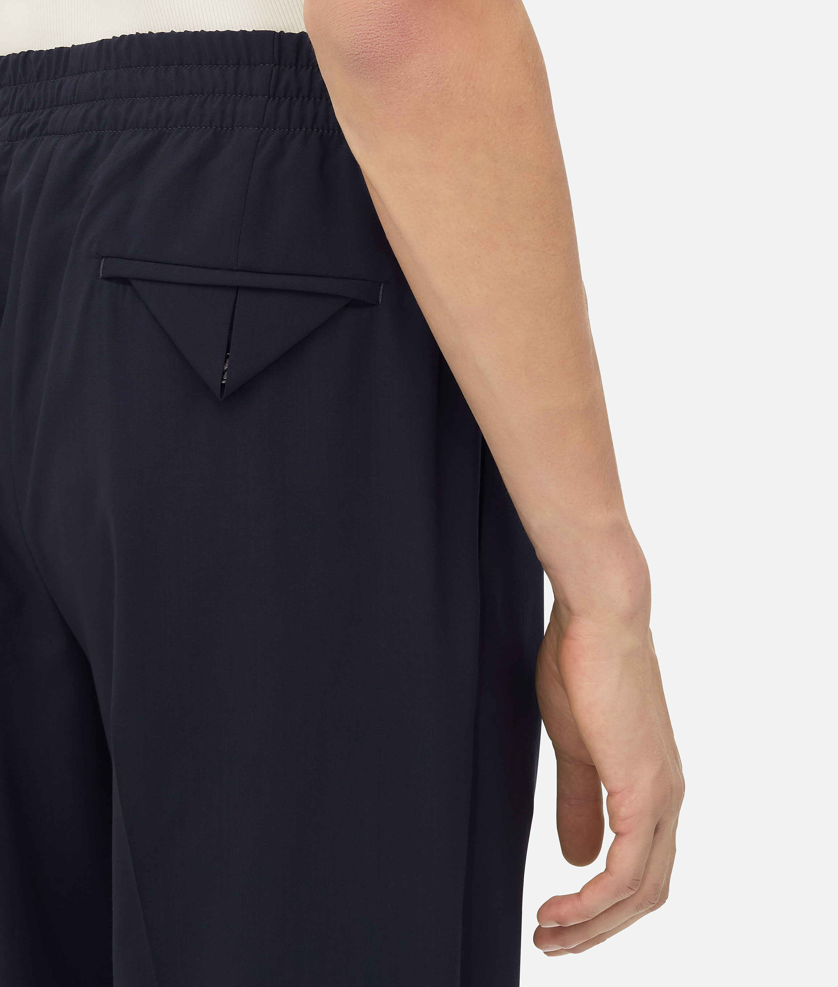Bottega Veneta Lightweight Wool Trousers In Midnight Blue