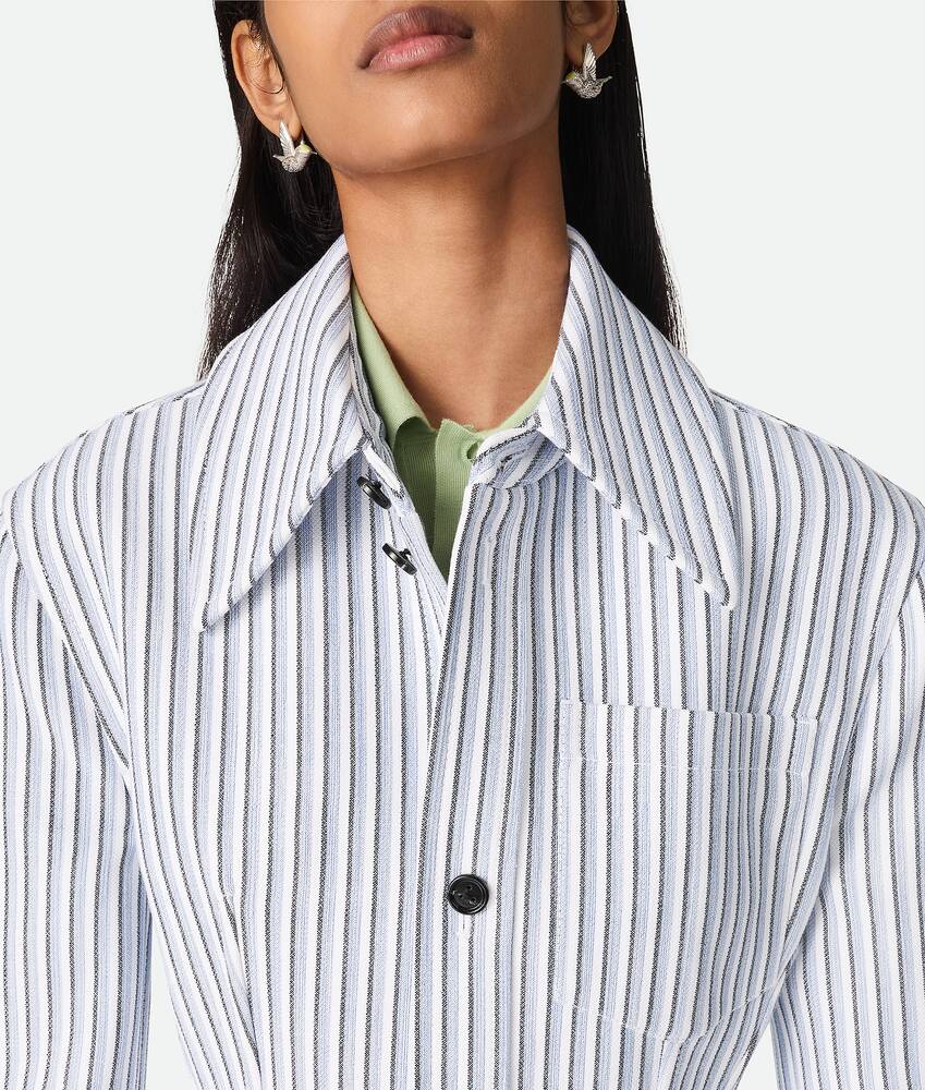 Display a large version of the product image 5 - Structured Cotton Stripe Jacket