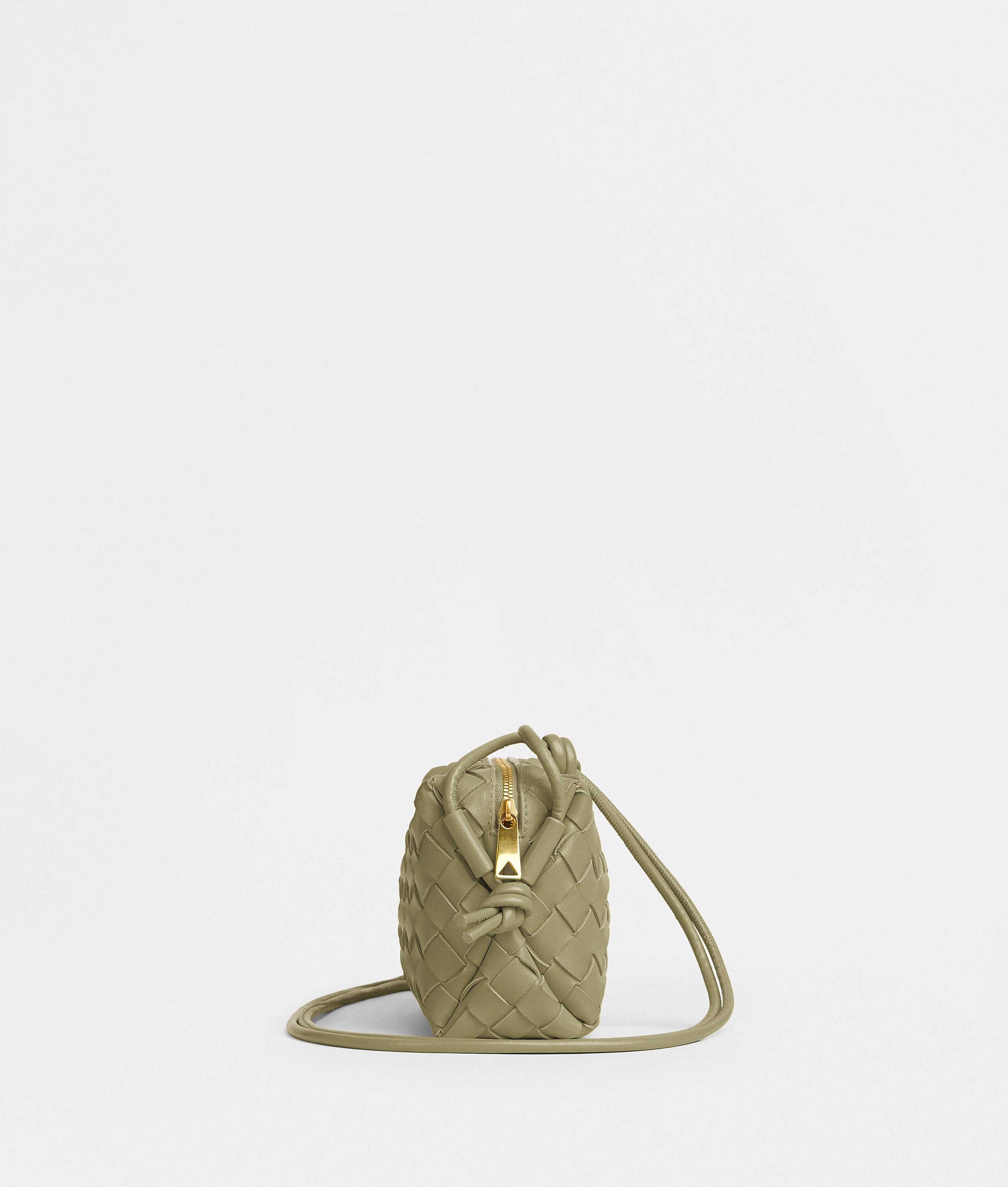 Bottega Veneta Mini Loop Camera Bag In Travertine