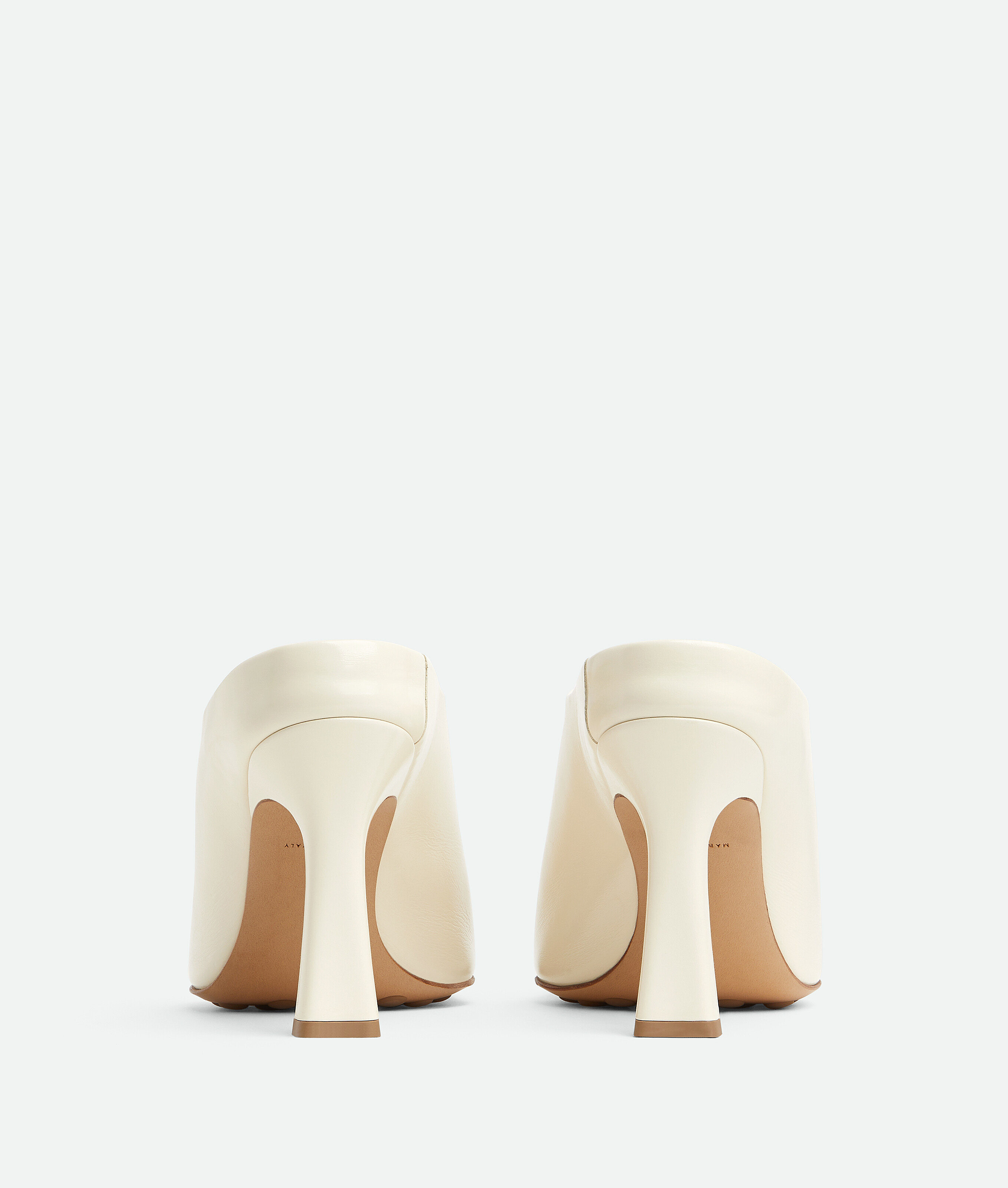 Bottega Veneta Cushion Lux Leather Mule Sandals In Sea Salt