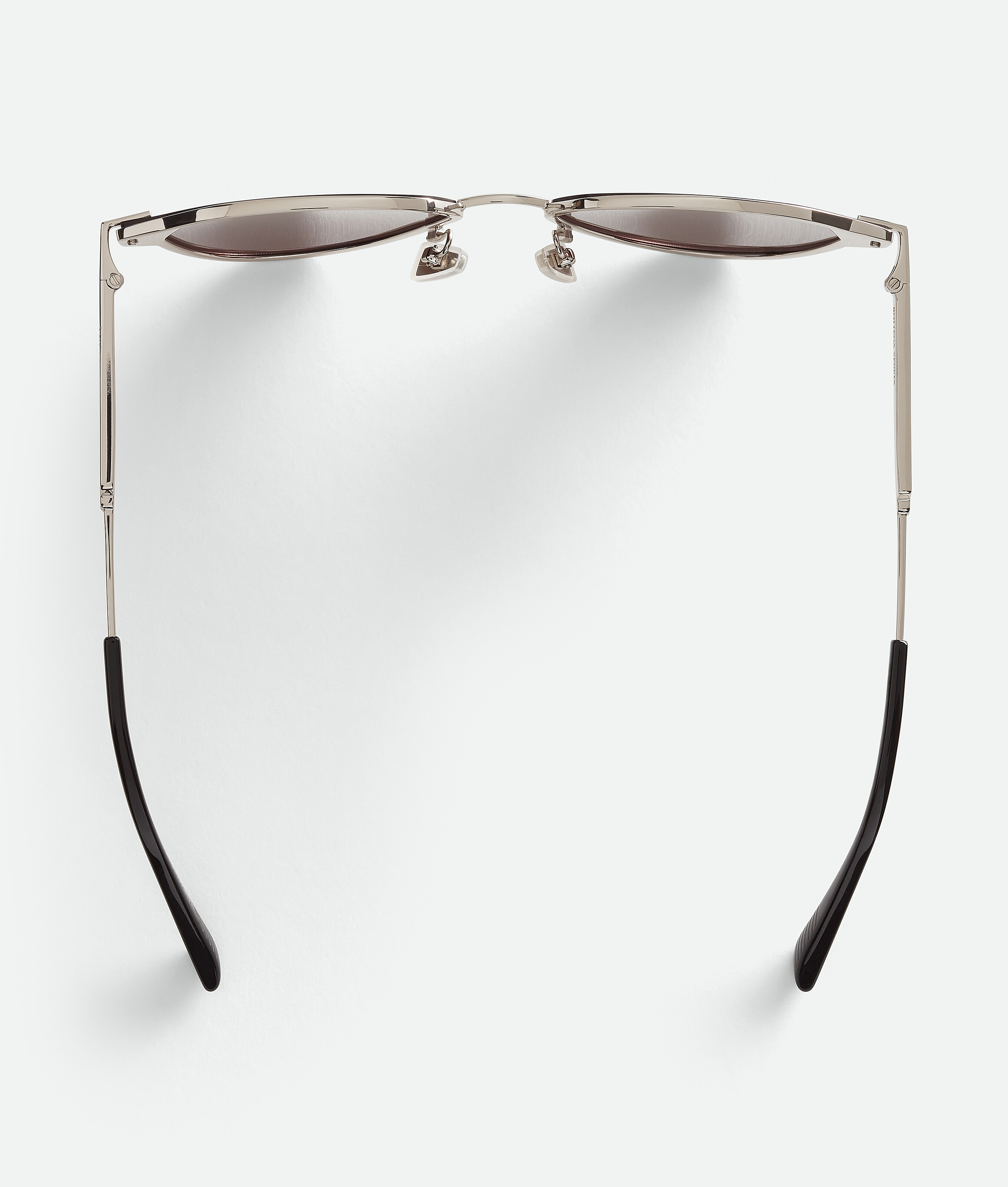 Shop Bottega Veneta Glaze Metal Aviator Sunglasses In Grey