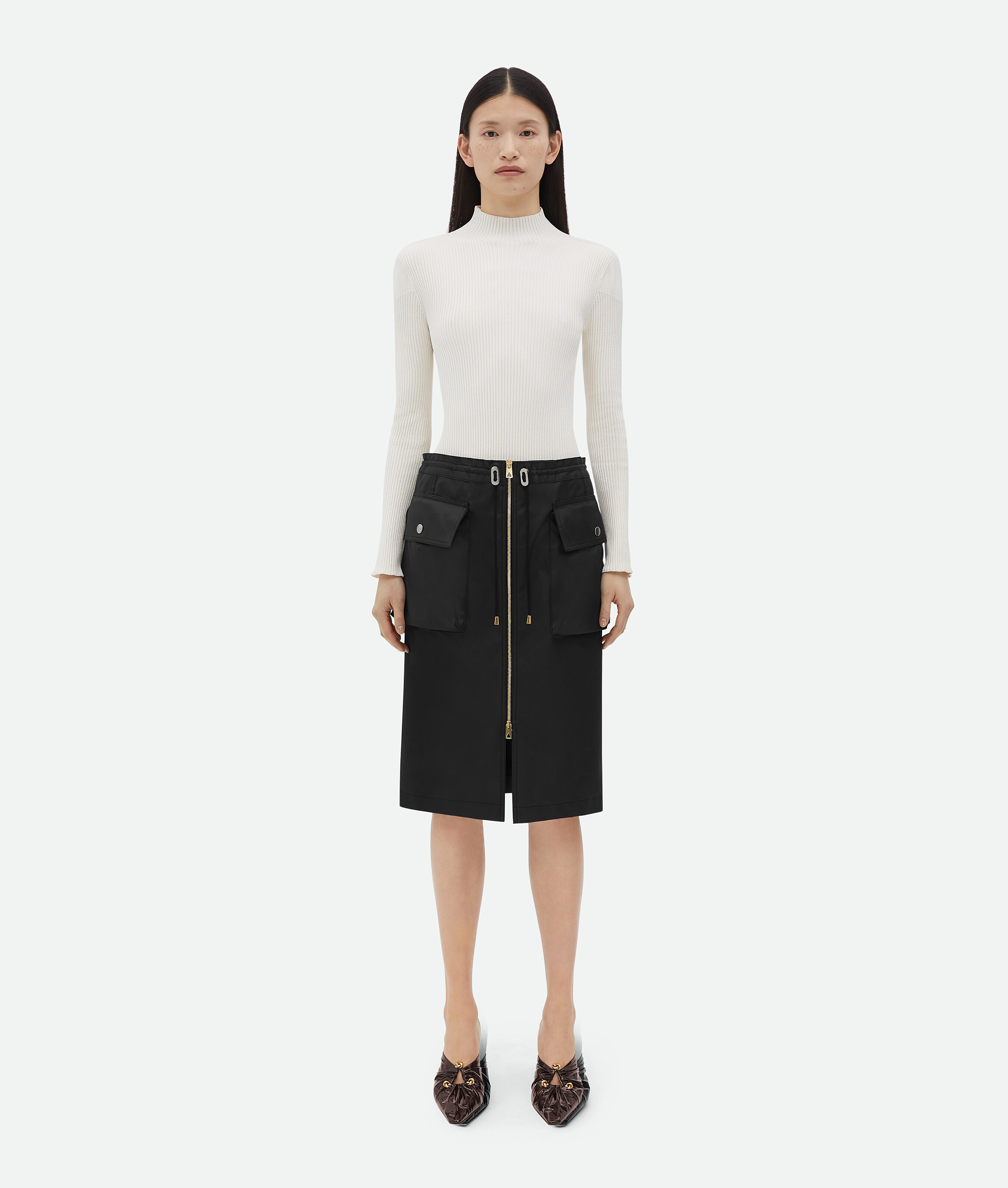 Bottega veneta discount cotton midi skirt