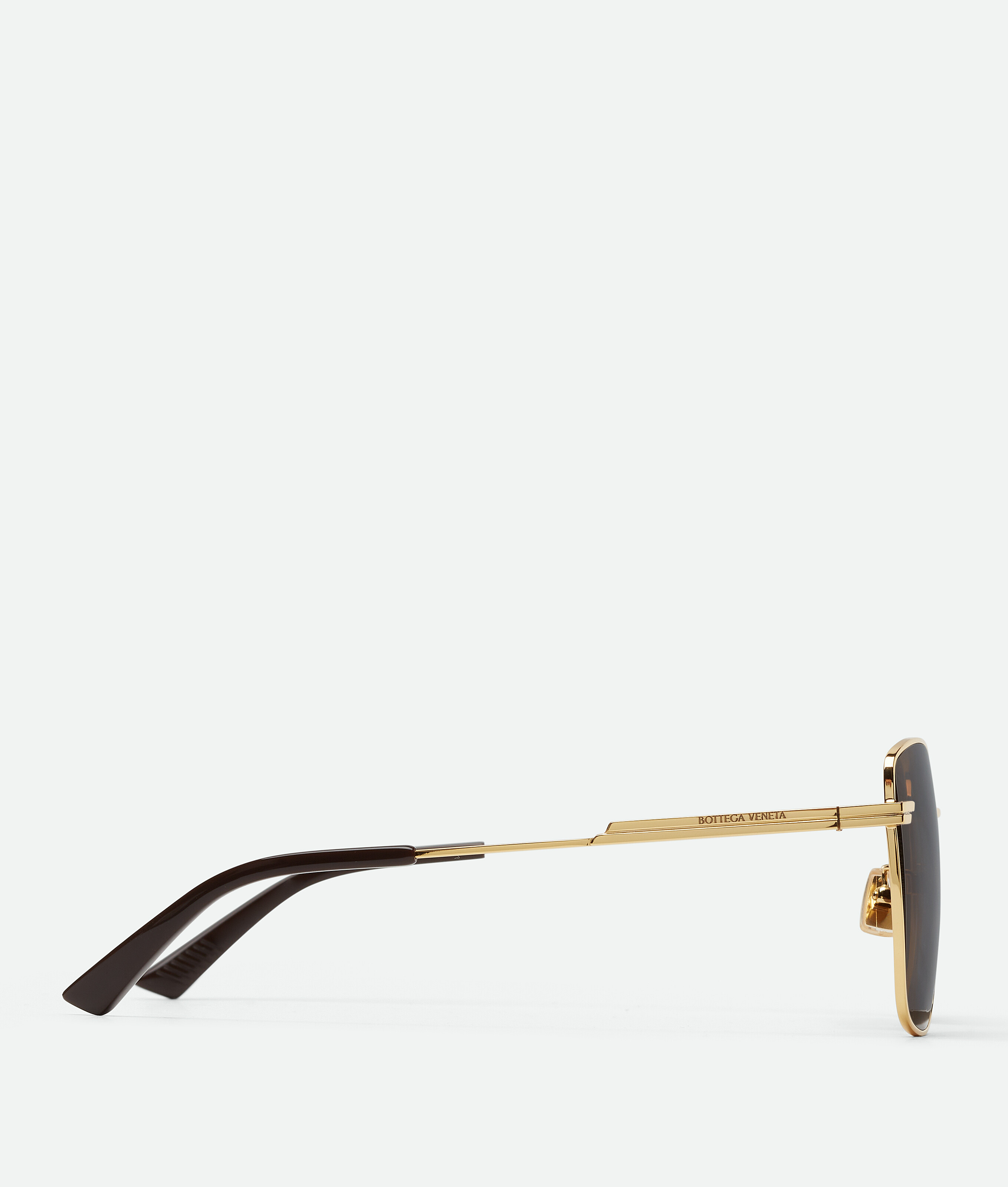 Shop Bottega Veneta Classic Square Sunglasses In Gold