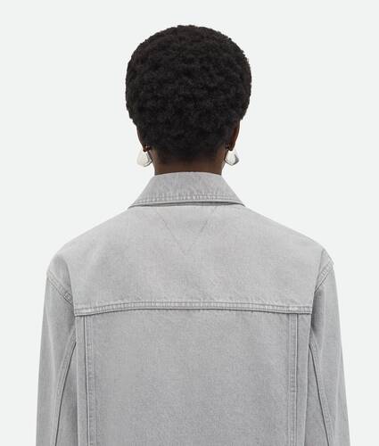 Veste en denim délavé Light Grey