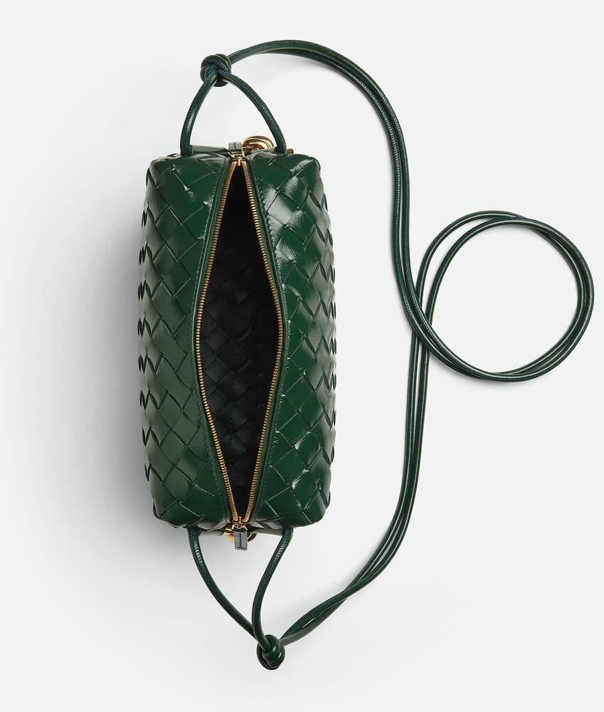 Bottega Veneta Women's Loop Leather Camera Bag - Green - Shoulder Bags