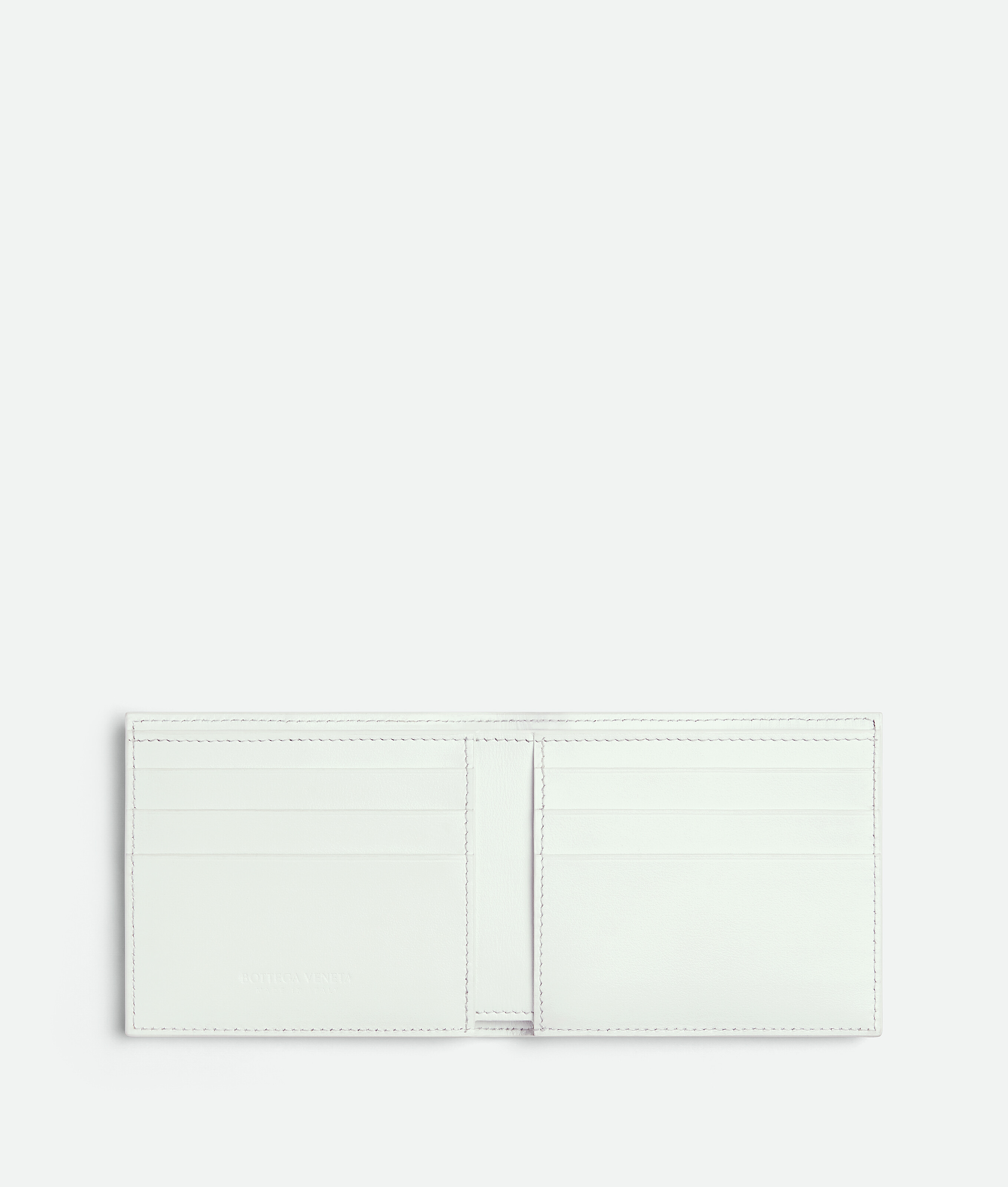Shop Bottega Veneta Cassette Bi-fold Wallet In White