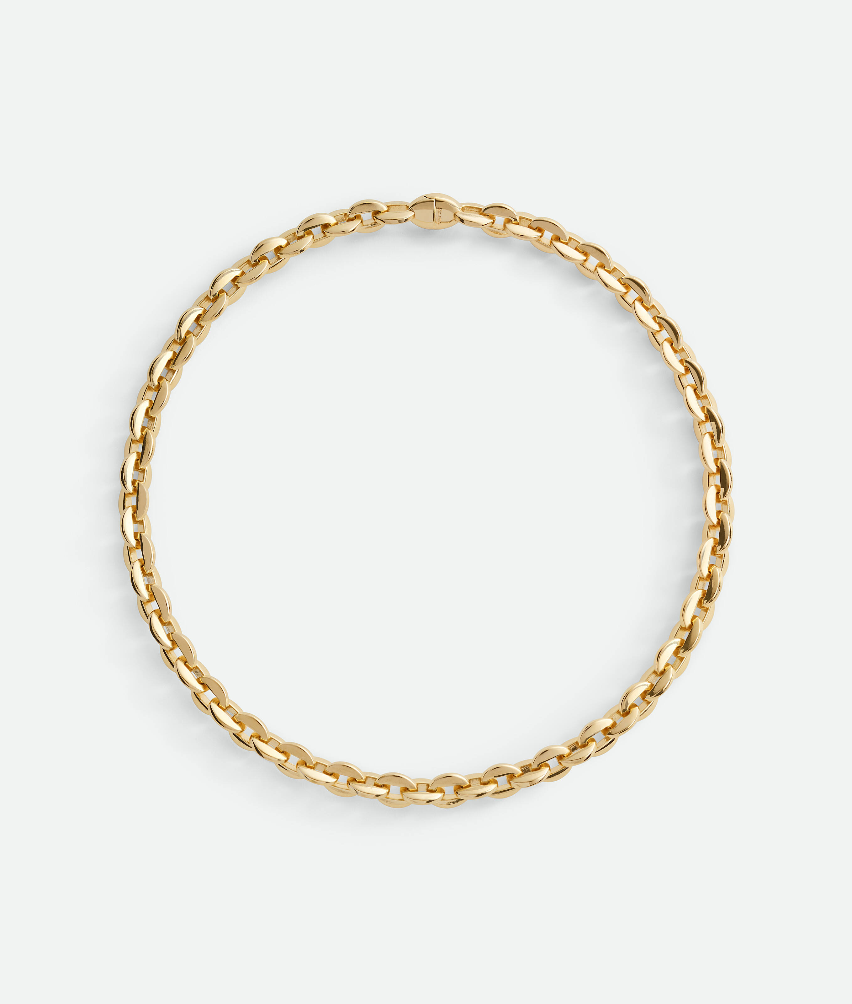 Shop Bottega Veneta Shape Chain Necklace In Yellow Gold