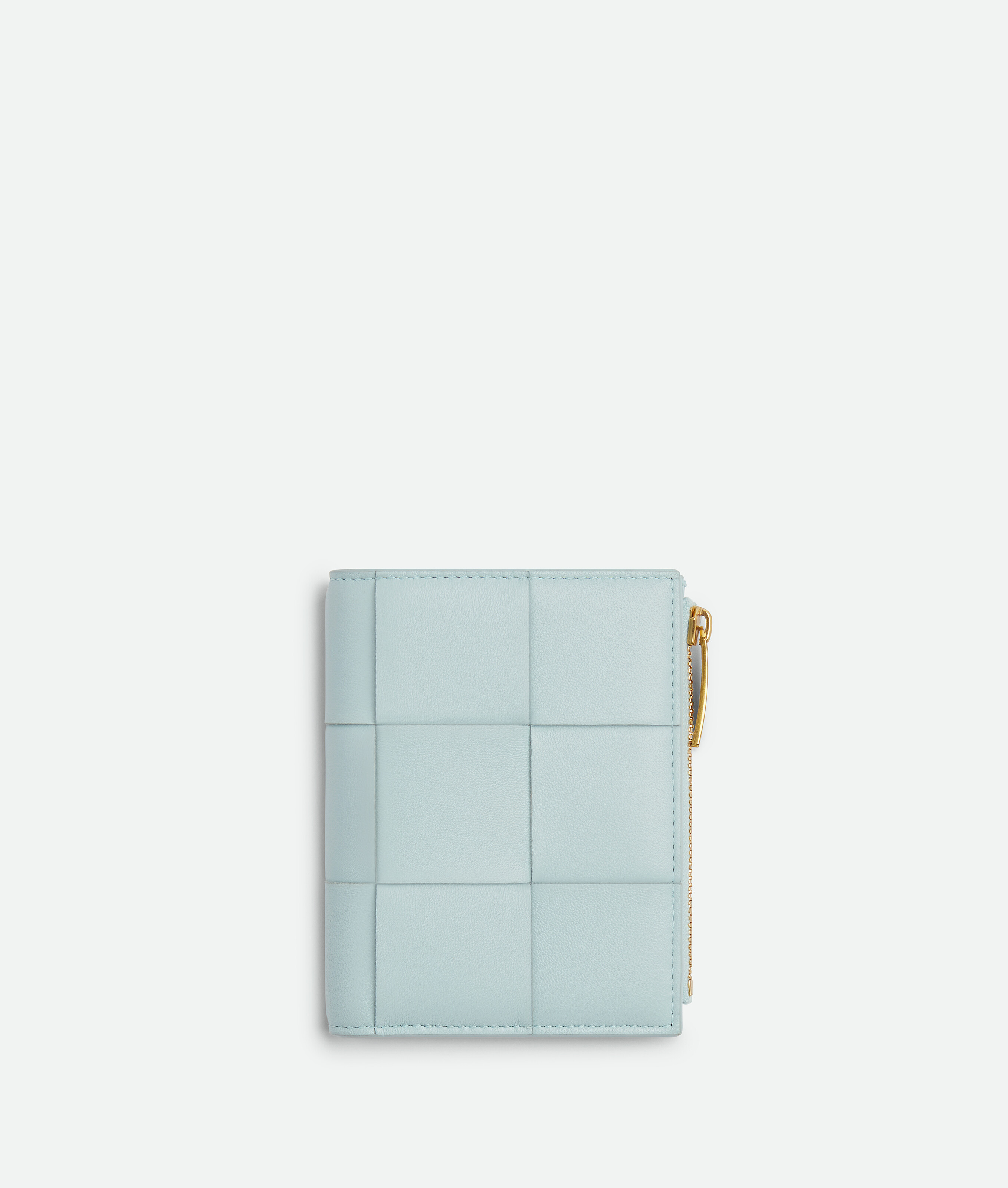 Bottega Veneta Small Cassette Bi-fold Zip Wallet In Blue