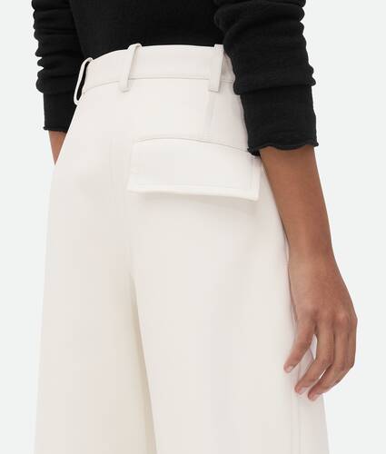 Leather Rounded Leg Trousers