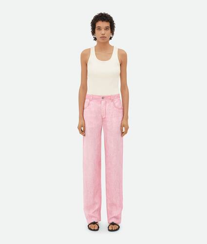 Display a large version of the product image 1 - Printed Denim Viscose Trousers