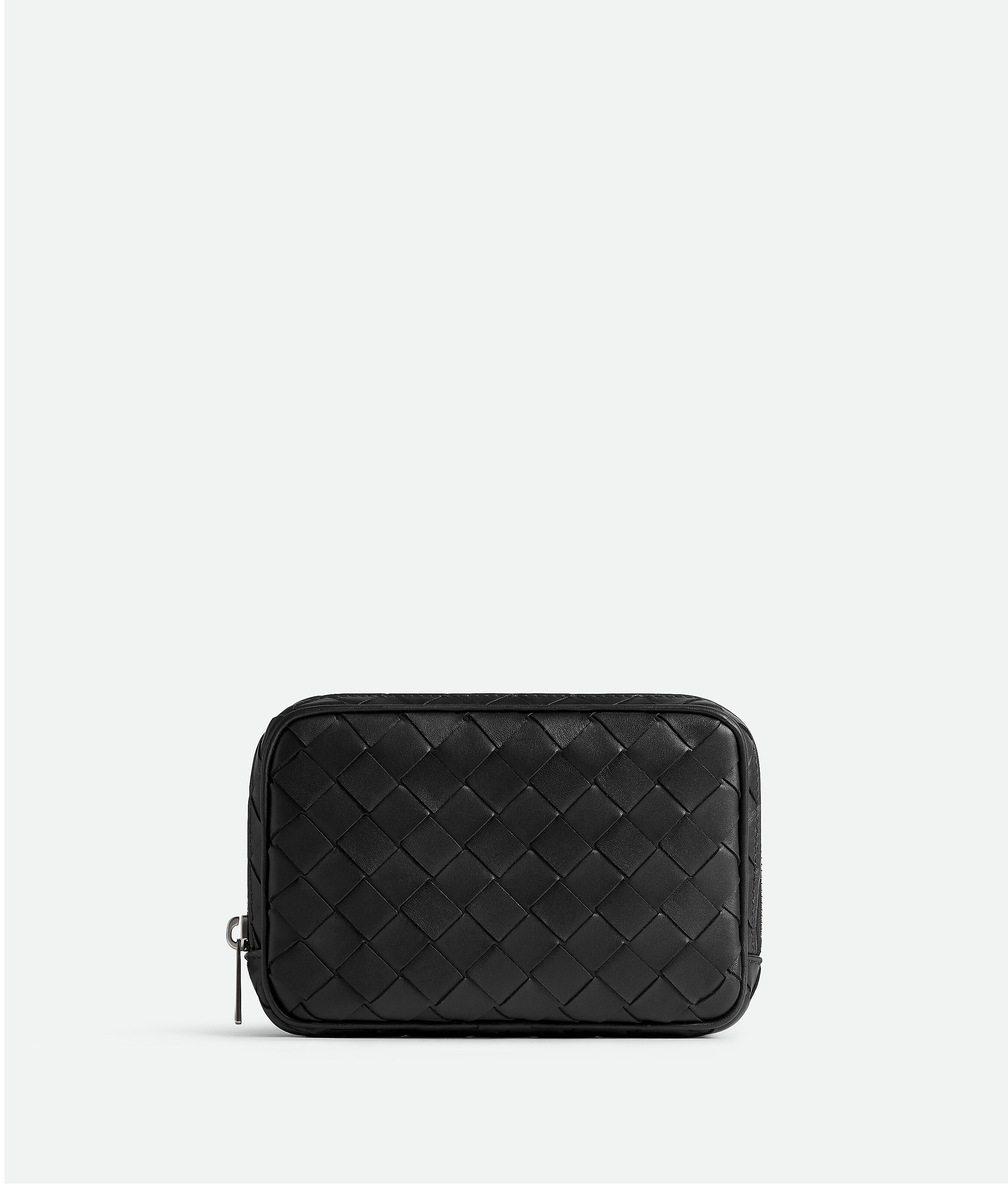 Bottega Veneta Intrecciato Small Organizer In Black