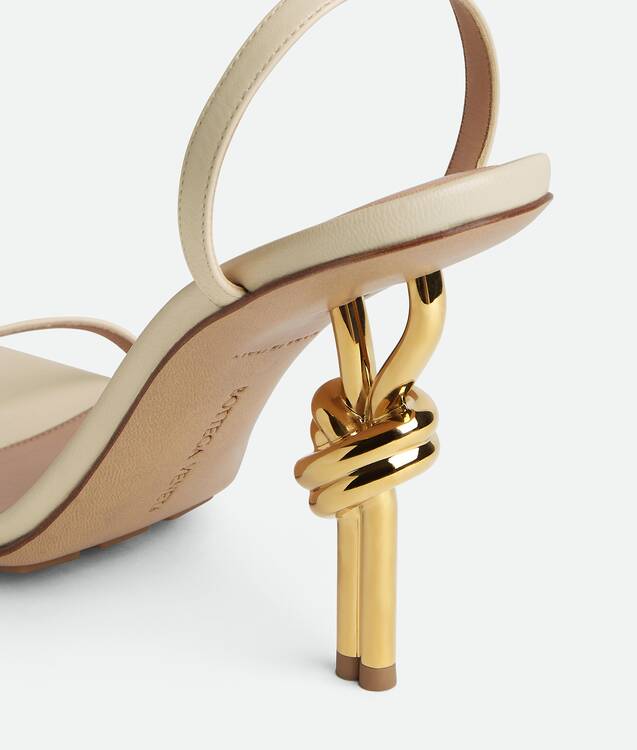 Bottega Veneta® Women's Knot Sandal in Sea salt. Shop online now.