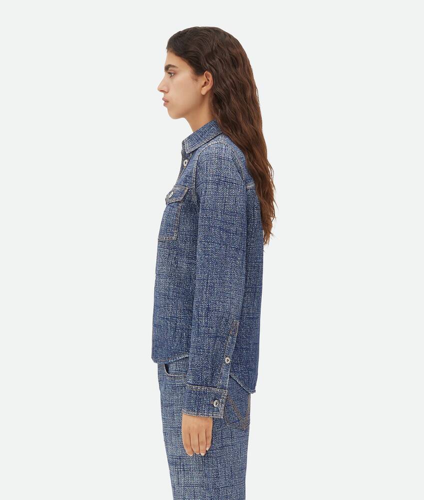 Display a large version of the product image 2 - Textured Denim Viscose Shirt