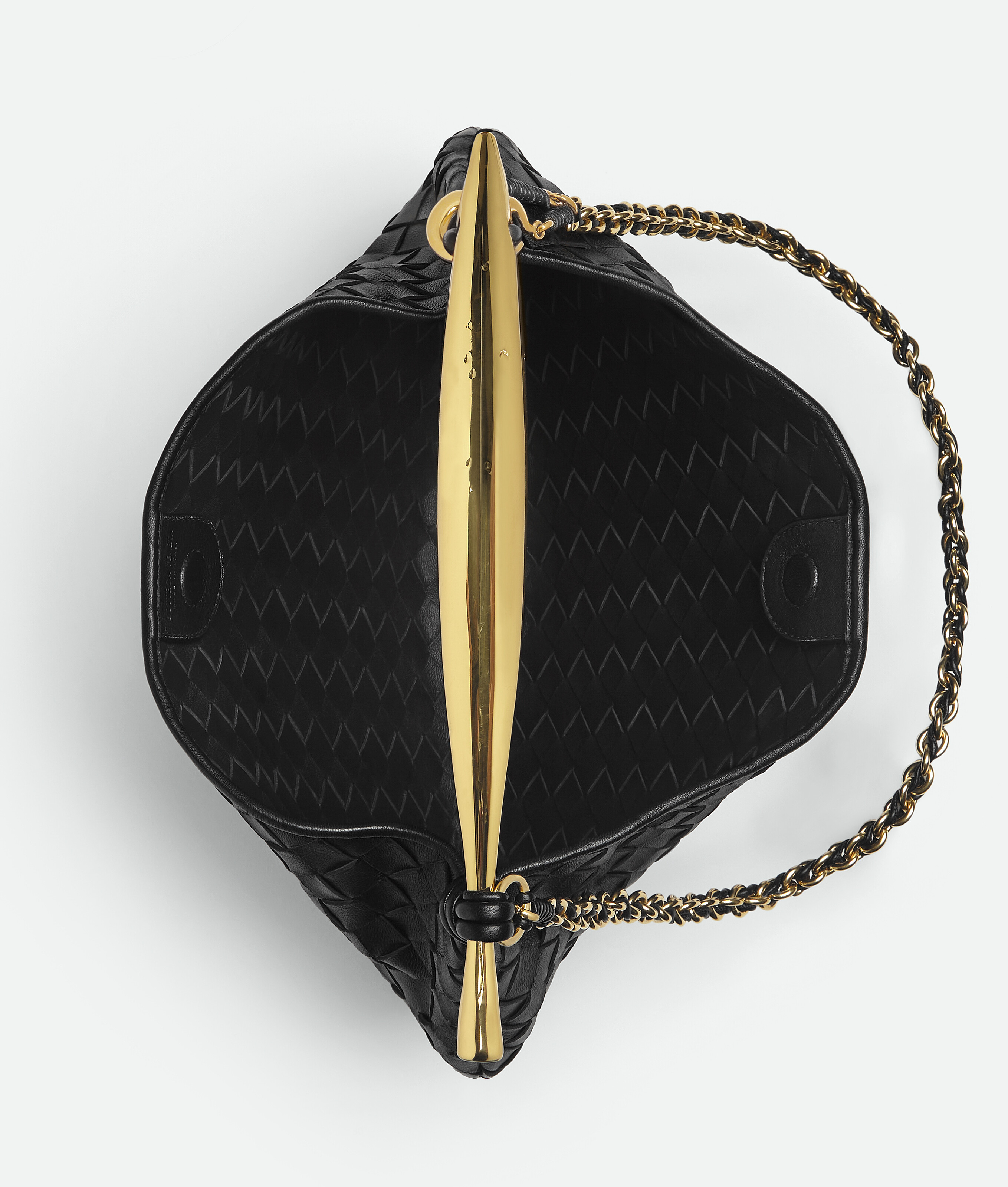 Shop Bottega Veneta Sardine With Chain In Black