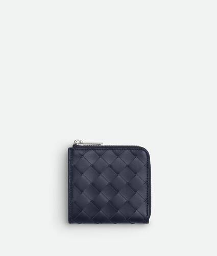 Intrecciato Square Zip Around Wallet