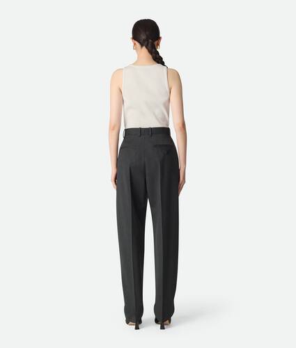 Pantalon en sergé de laine moulinée