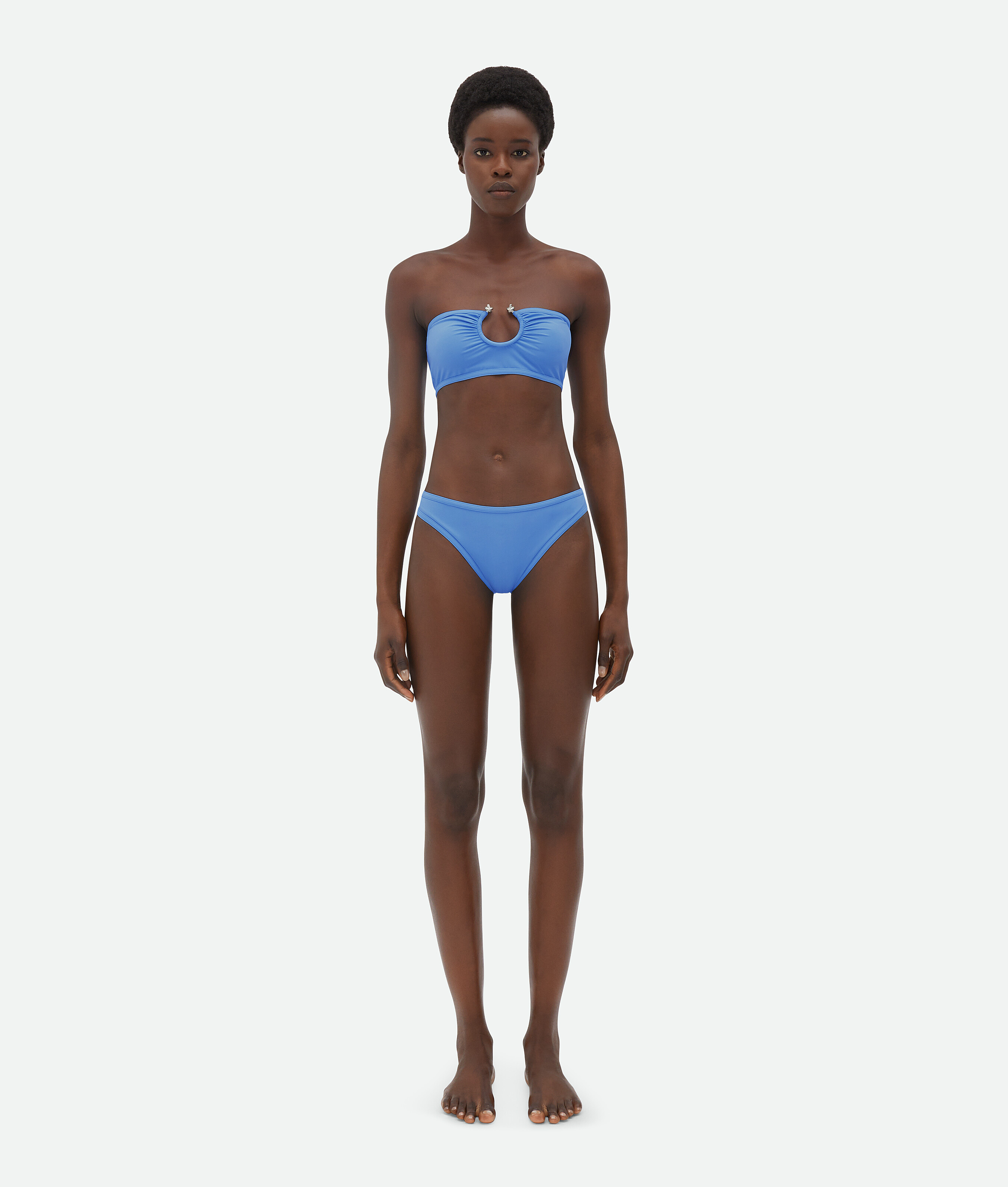 Bottega Veneta Stretch Nylon Bikini In Blue