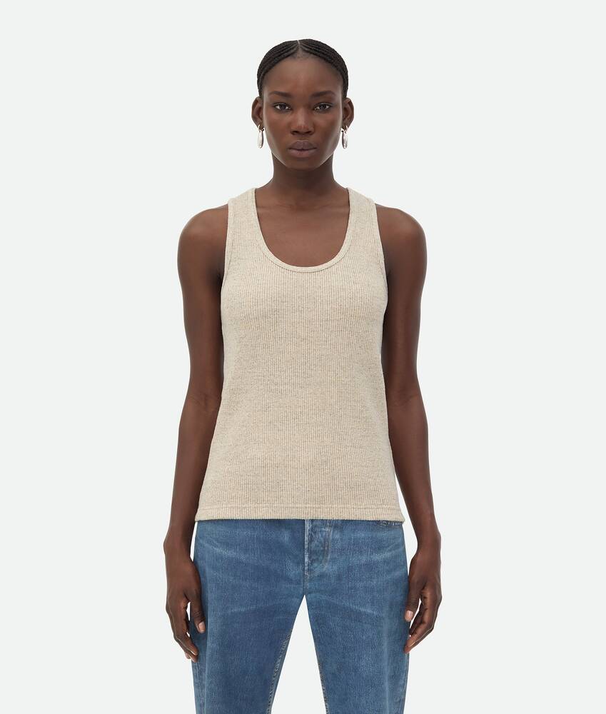 Display a large version of the product image 1 - Melange Cotton Rib Tank Top