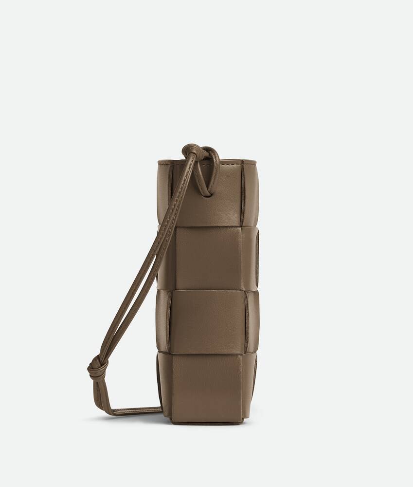 Bottega Veneta - Loop Mini Intrecciato-leather Cross-body Bag - Womens - Grey