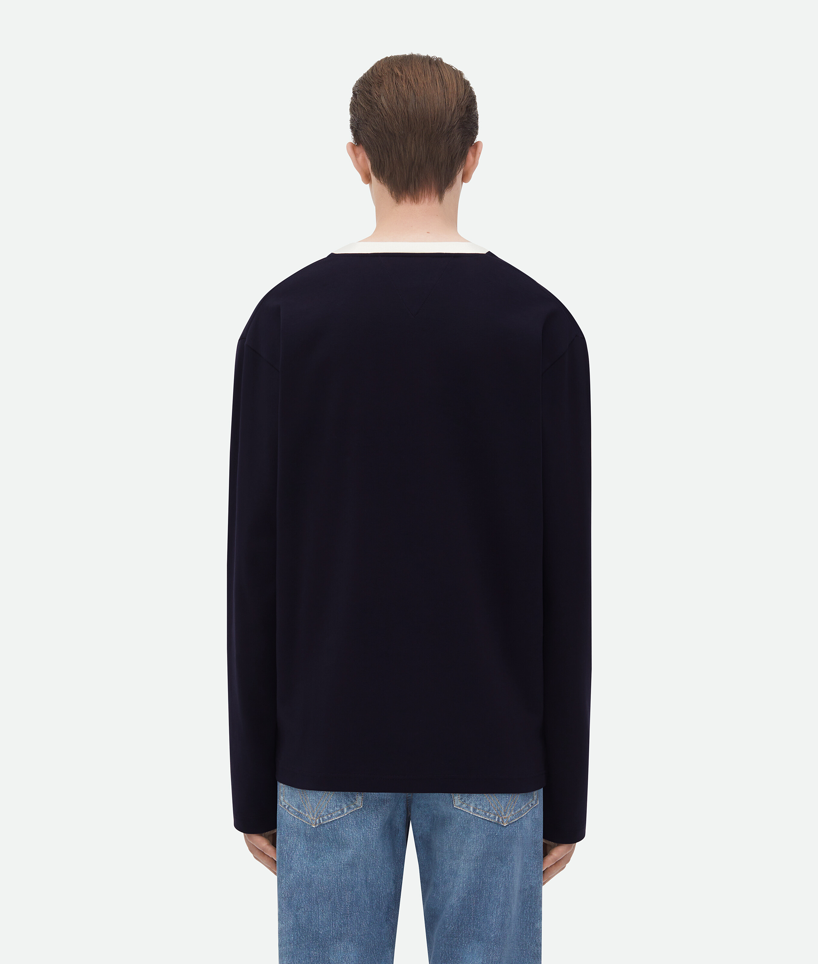 Shop Bottega Veneta Fluid Jersey T-shirt In Blue