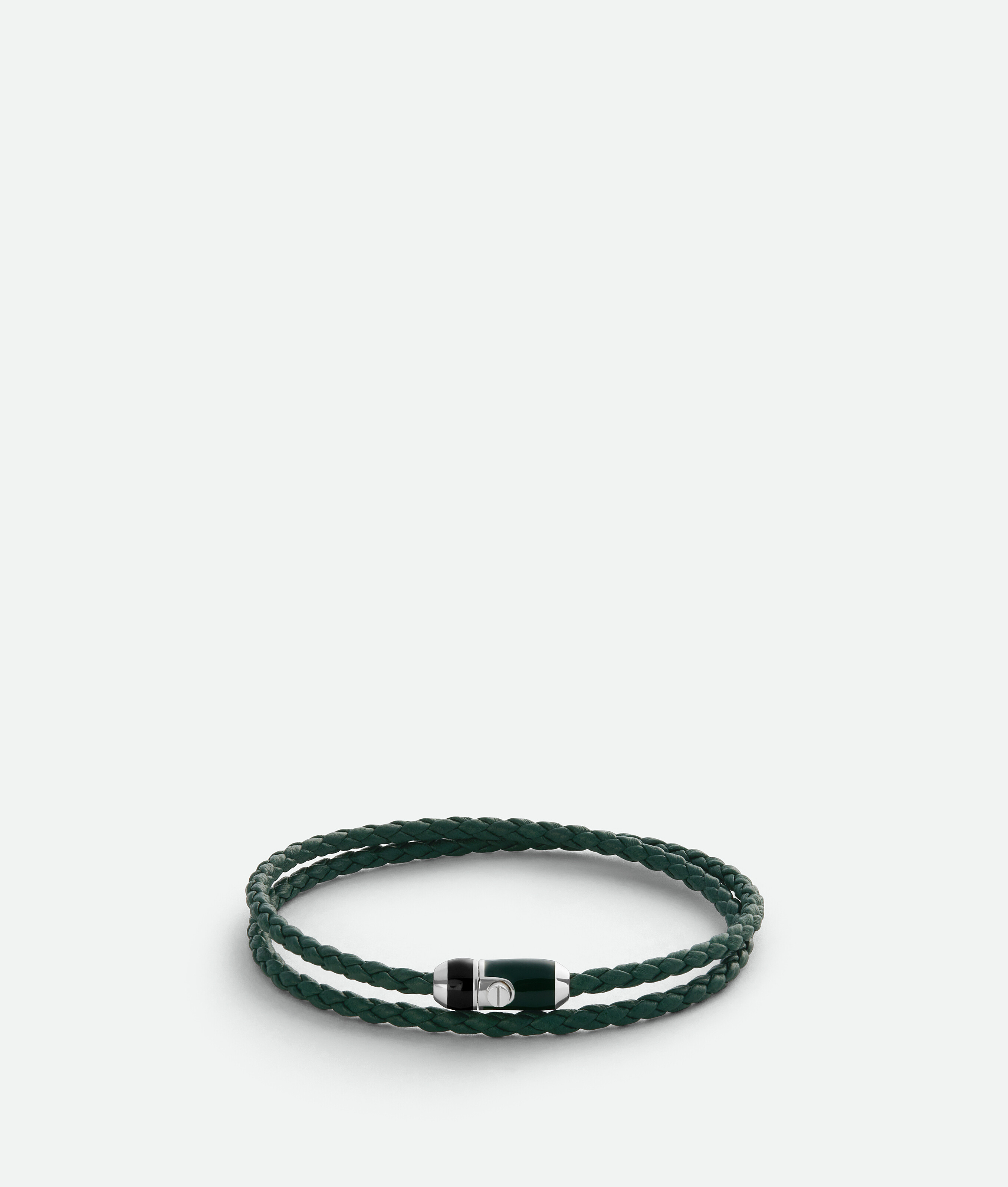 Bottega Veneta Leather Bracelet - Black - Man - M