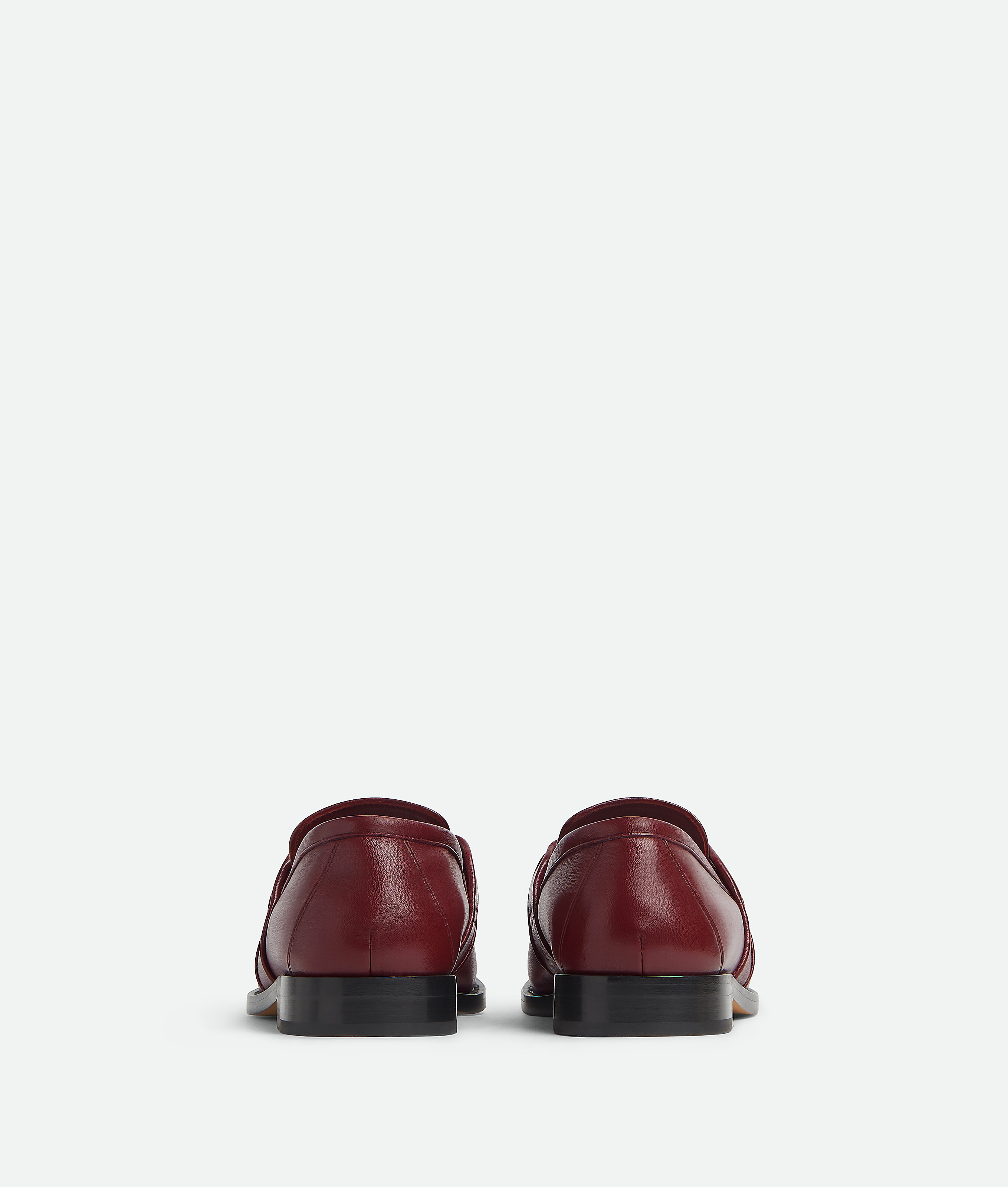 Bottega Veneta Astair Metallic Knot Loafer In Burgundy