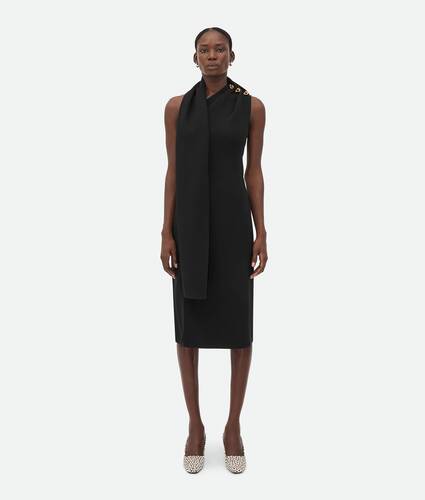 Wool Viscose Crepe Dress 