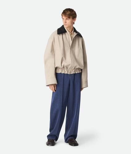 Blouson en cuir imprimé chino