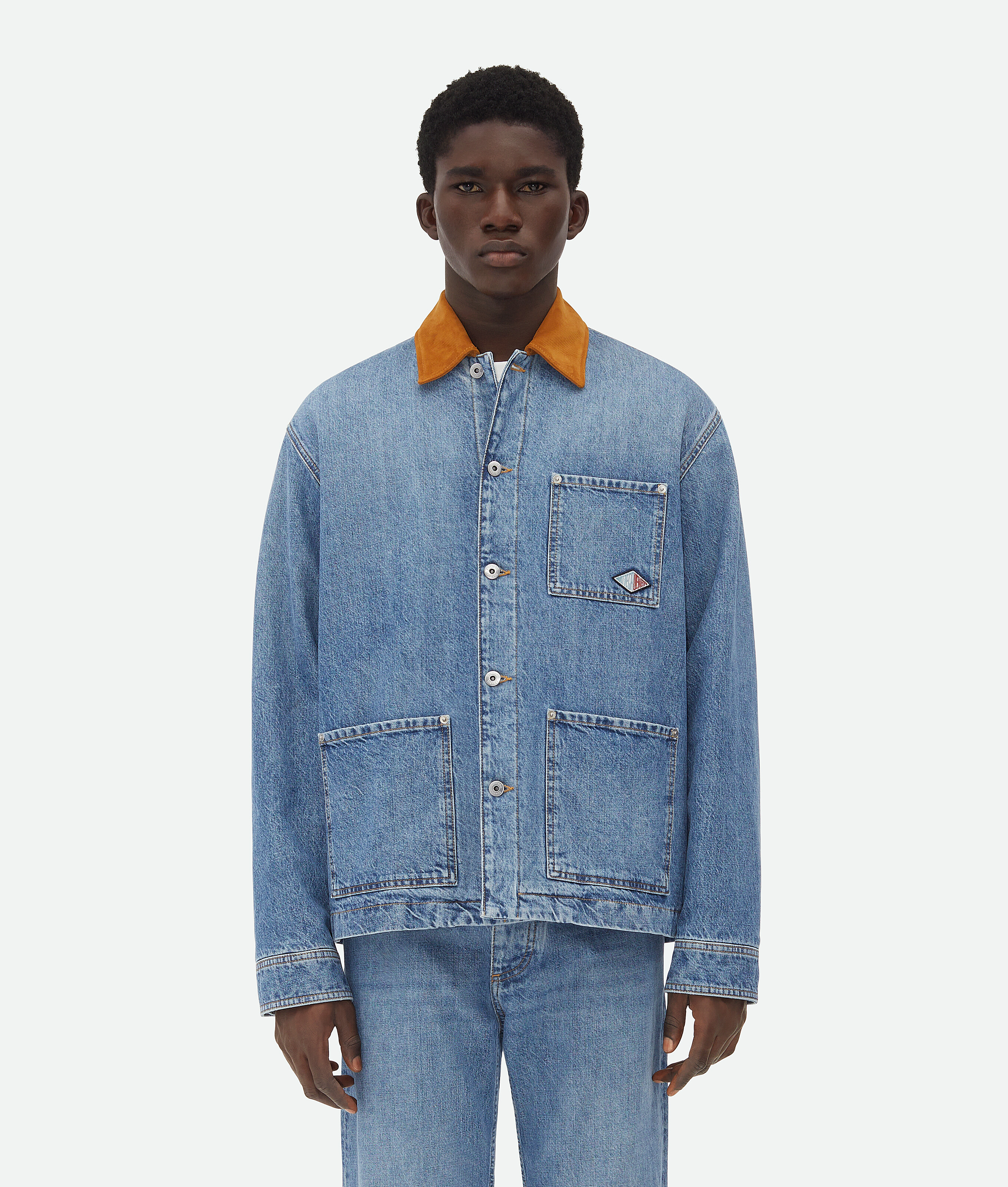 Bottega Veneta Vintage Indigo Jeansjacke In Mid Blue