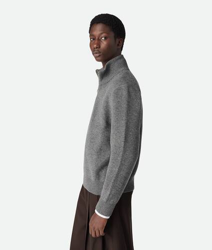 Compact Cashmere Zip Up Jumper