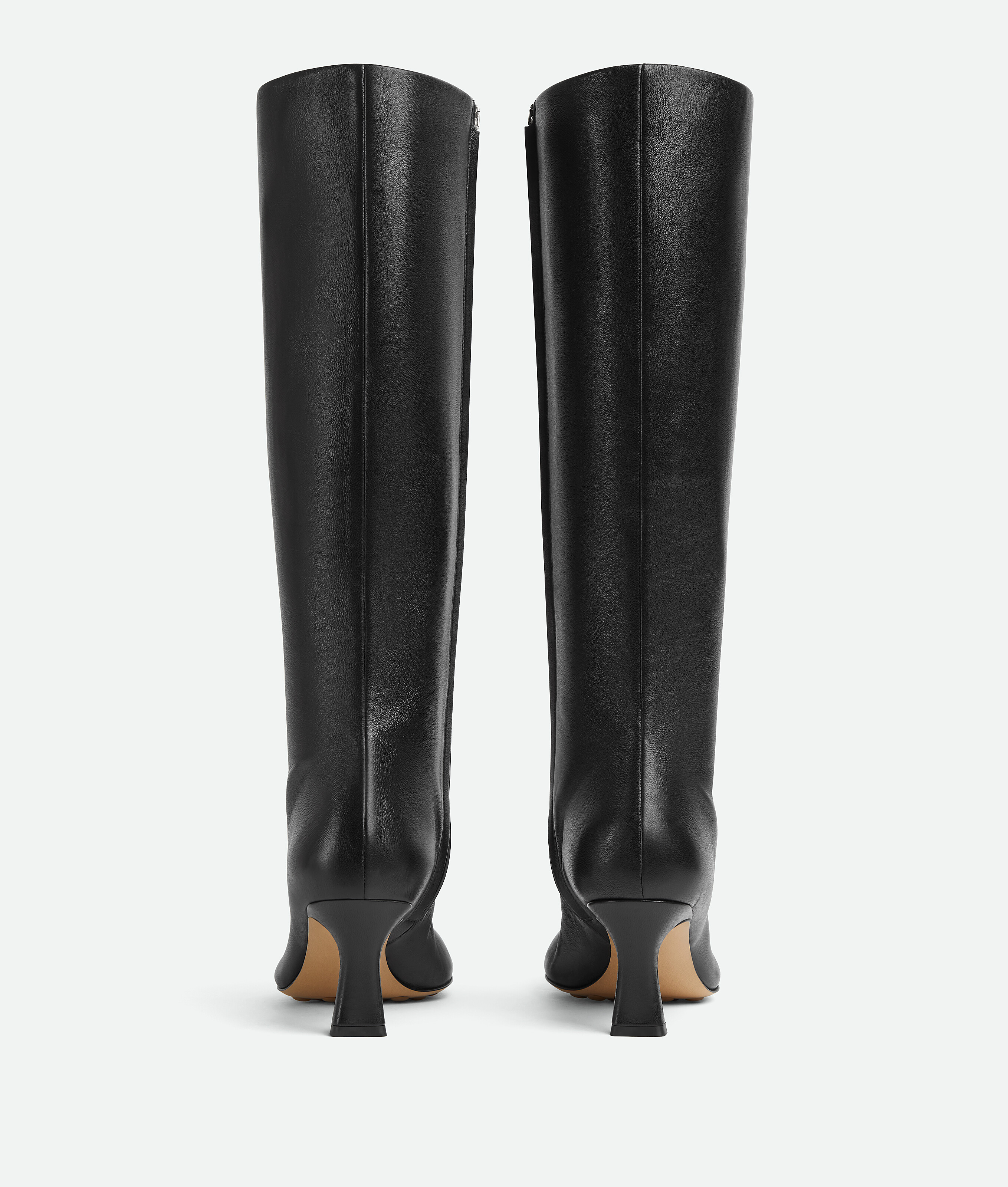 Bottega Veneta Lagoon Nappa Leather Knee-high Boots In Black