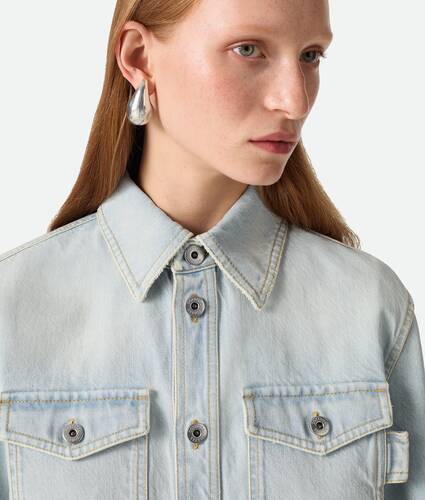 Chemise en denim ultra-décoloré 