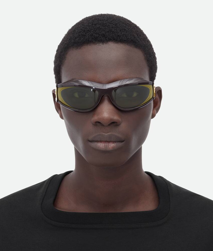 Display a large version of the product image 2 - Cangi Wraparound Injected Acetate Sunglasses