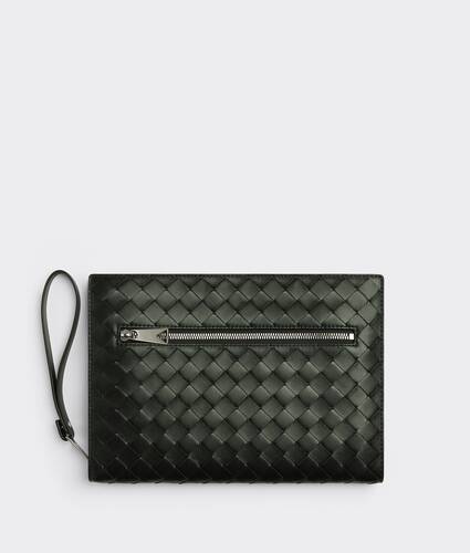 Small Intrecciato Document Case With Wristlet