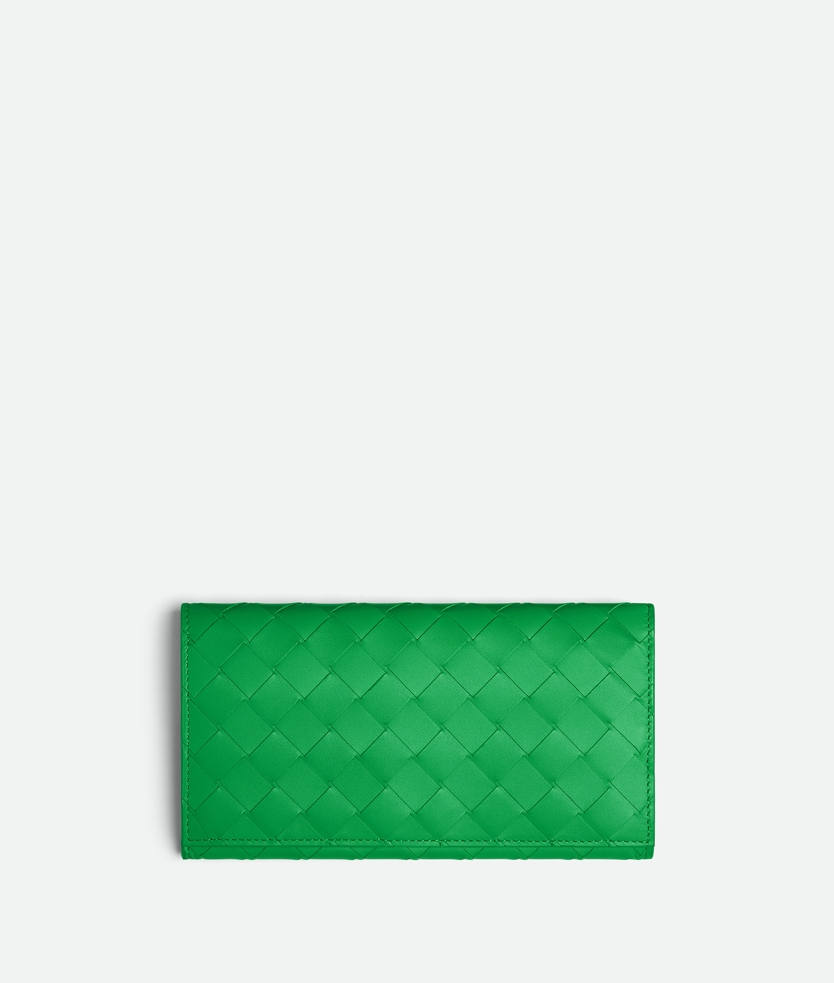 Bottega Veneta Long Wallet With Coin Purse In Green