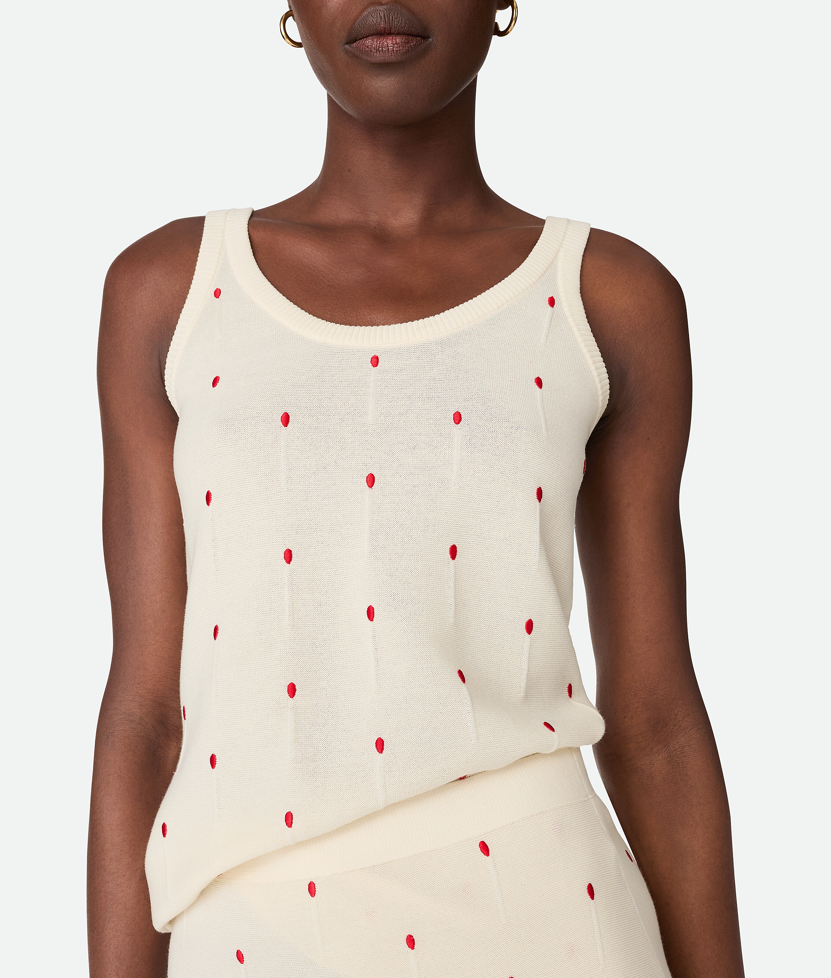 Bottega Veneta Embroidered Matches Tank Top In White
