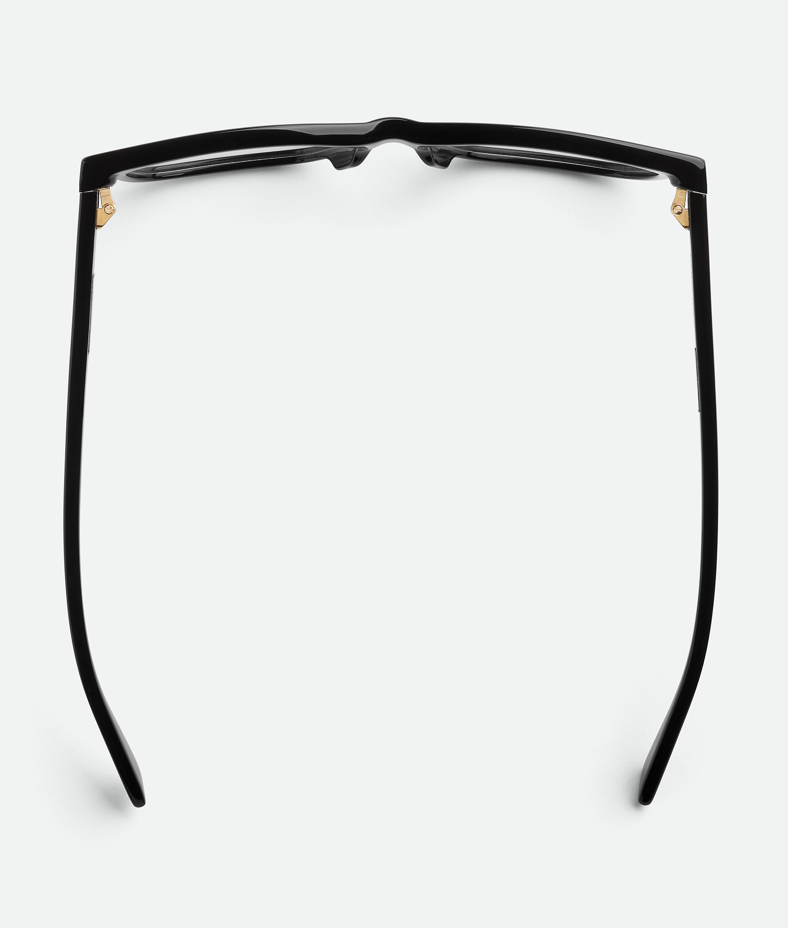 Bottega Veneta Classic Square Eyeglasses In Black/transparent