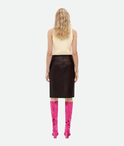 Nappa Leather Wrapped Skirt