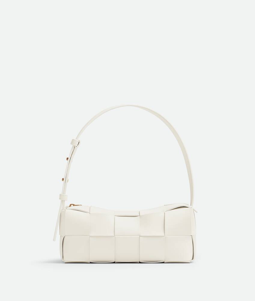 White Brick Cassette Intrecciato-leather shoulder bag