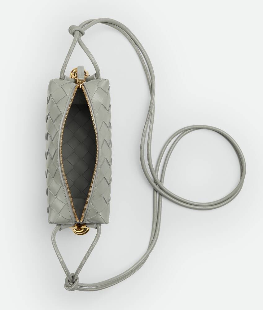 Bottega Veneta Loop Mini Intrecciato-leather Cross-body Bag Silver / Silver