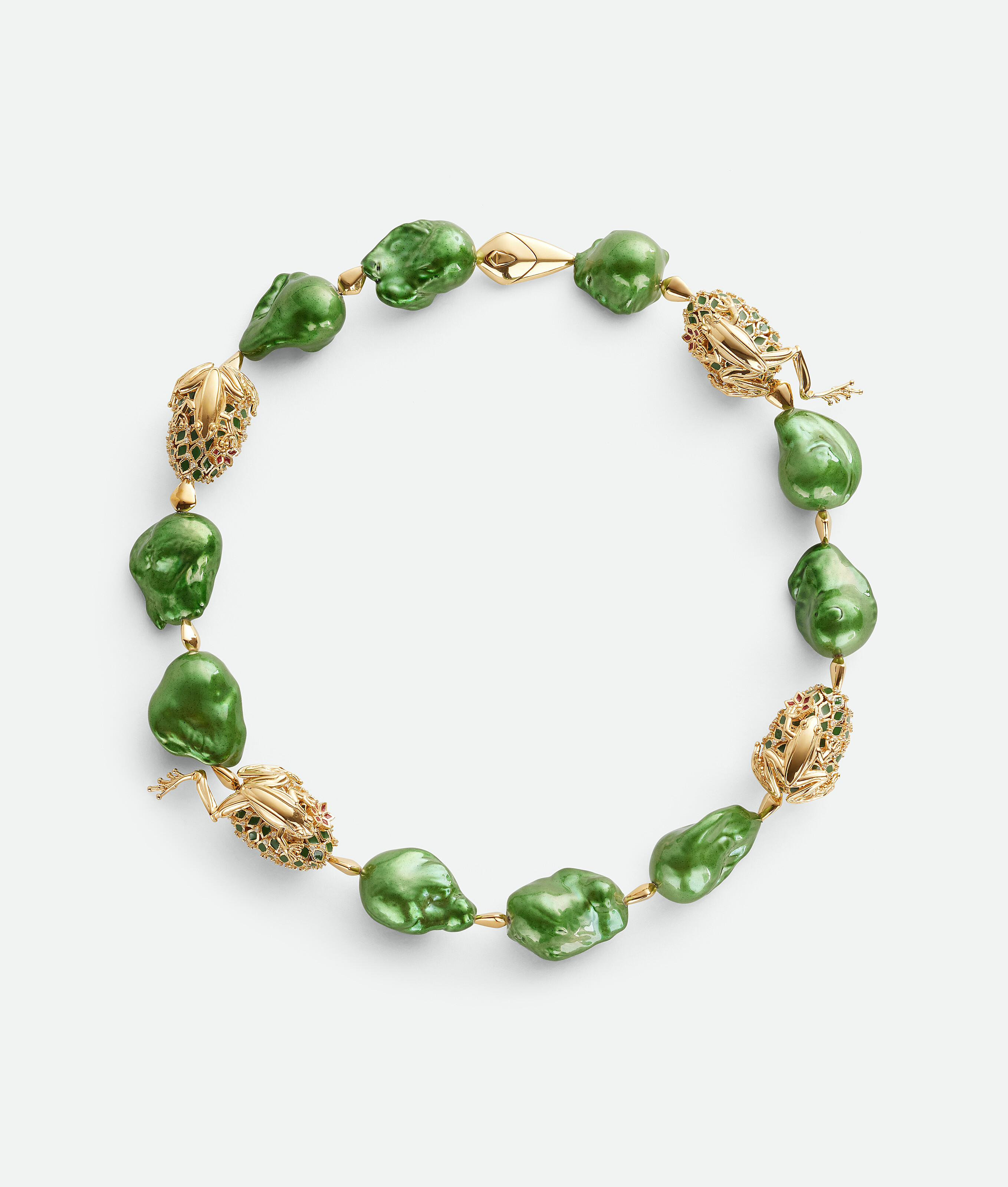 Bottega Veneta Rana Pearls Necklace - Green - Woman -