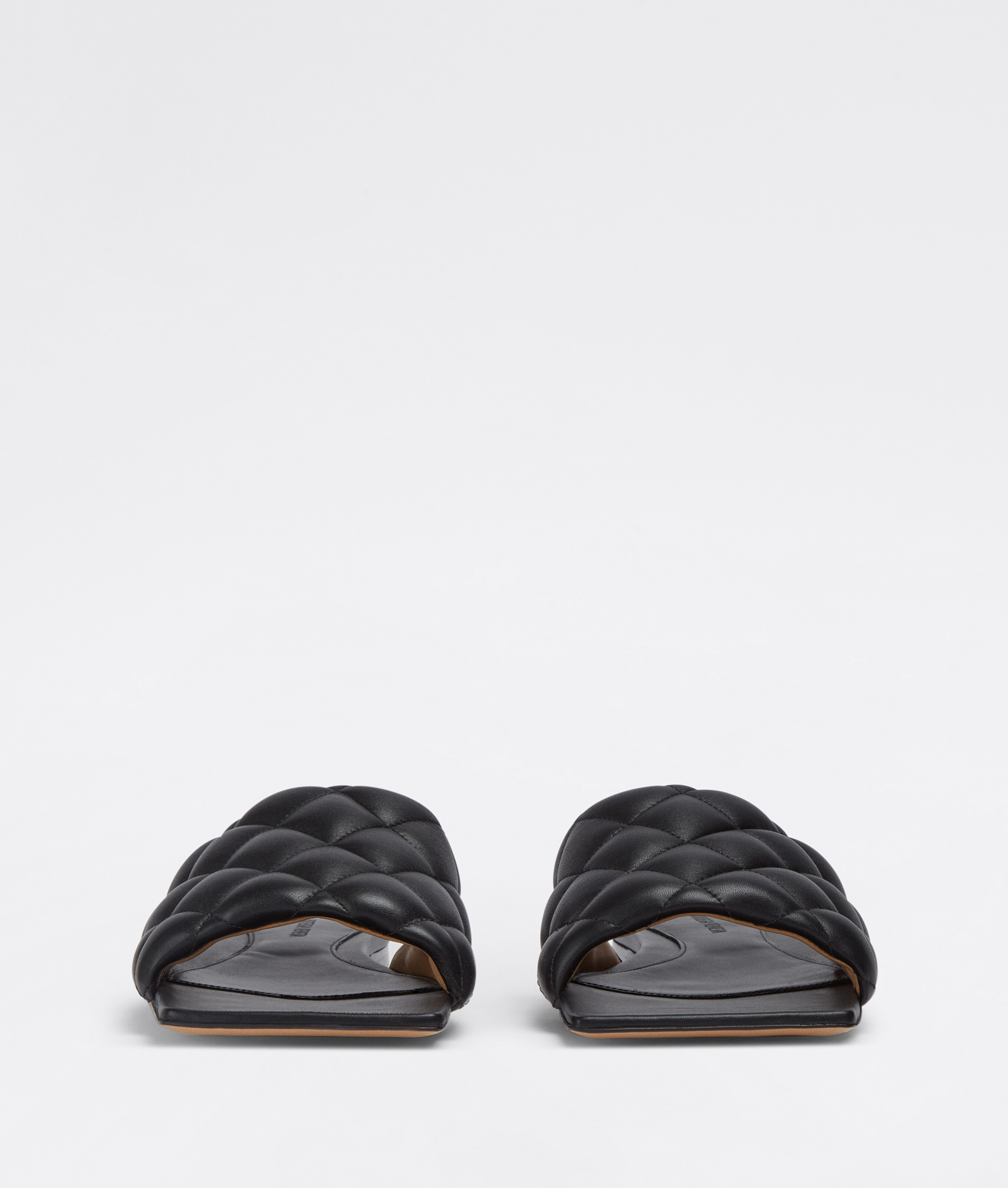 Shop Bottega Veneta Padded Flat Sandal In Noir